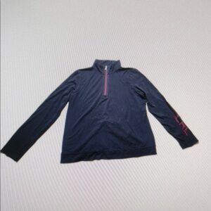 Lauren Ralph Lauren LRL 1/4 Zip Pullover Long Sleeve Athletic Wear Top Black XL